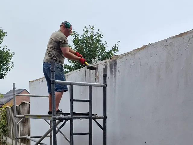 Demolition in progress